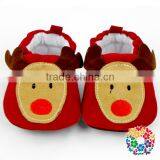 Newborn Boys And Girls Prewalker Soft Reindeer Print Suede Children's Shoes Warm Boots