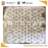 Triangle Marble Mosaic Irregular Mosaic Carrara White Tile
