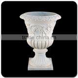 Cheap Landscaping White Marble Decorative Outdoor Flower Pots thumbnail-2