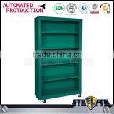 Modern Furniture 5 Shelves Office Metal Bookcases On Wheels thumbnail-5
