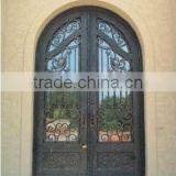 Bisini European Style Iron Arch Double Entry Door (BG90051)