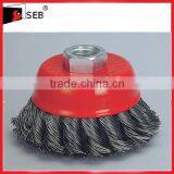 3" Twisted Knot Steel Wire Cup Brushes thumbnail-1