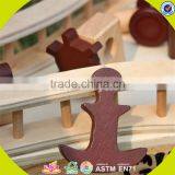 Wholesale DIY 3D Baby Wooden Pirate Ship Toy Handmade Kid Wooden Pirate Ship Toy Cool Kids Wooden Toy Pirate Ship W03B001 thumbnail-6