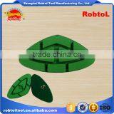 95mm 5# Diamond Floor Polishing Pads Triangle Hook and Loop Grinding Grinder Renew Renovation Marble Granite Concrete Terrazzo thumbnail-1