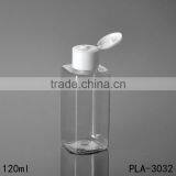 Round Shape 120ml Plastic Bottle Body Lotion 120ml Plastic Bottle With Flip Top Cap thumbnail-1