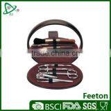 12pcs Cheapest Makeup Manicure Set With Round Leather Bag thumbnail-1