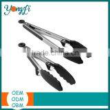 Amazon Hot 9 Inch & 12 Inch Serving Barbecue Grill Tongs Silicone Blue Stainless Steel Kitchen Utensils thumbnail-1