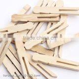 Whosales Cheap Wooden Craft Clothes Pegs, Flat Unfinished Wood Clothespins thumbnail-1
