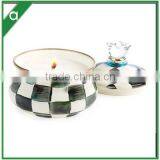 Large Luxury Scented Candle in Enamel Ceramic Vessel With Ceramic Lid thumbnail-2