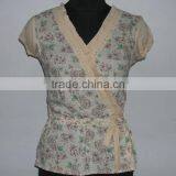 Ladies Cotton Kimono Blouse thumbnail-1