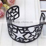 Personality High Quality Iron Stars Hollow Black Bangle Jewelry Manufacture thumbnail-5