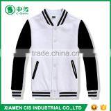 Custom Logo American Style Blue and White Mens Plain Varsity Baseball Jacket thumbnail-6