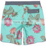 Boardwalk Mens Loose Board Short With Liner Allover Floral Print Classic Appeal Swimming Trunk Custom Beachwear Blended Fabric thumbnail-3