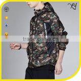 Men's Digital Printed Camo Jacket Zipper Pulls 100% Polyester Light Weight Waterproof Windbreaker Jacket Custom Made thumbnail-1