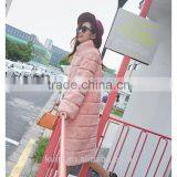 Fashion Show Style Rex Rabbit Fur Coat Women Very Long Rex Rabbit Fur Jacket Winter Fur Big Size thumbnail-2