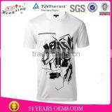 2015 Fashion Collar Pocket Men 95% Cotton 5% Elastane White T-shirt thumbnail-4