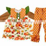 2017 Yiwu Children Clothes Fall Girls Tunic Clothing Sets Wholesale Ruffle Pants Outfit Kids Clothing Baby Clothes thumbnail-2