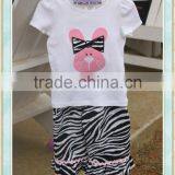 Baby Girls Easter Boutique Clothing Childrens Boutique Wholesale Clothes Rabbit Embroidery Cotton Top Match Ruffle Pants Sets thumbnail-1