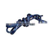 Blue Geometric Pattern Leather Cord Flat Jewelry PU Rope