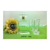 Clear 50ml Square Empty Spray Perfume Bottles Containers With Surlyn Cap