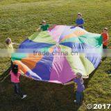 Mini Parachute With Handles for Kids Outdoor Game Exerclse Sport Group Activities Kids Plays Rainbow Parachute thumbnail-1