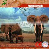 Indoor equipment for exhibition resin elephant