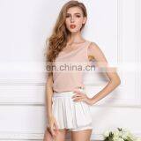 T-WV503 Summer Woman Cheap Vests Plain Chiffon Tank Top Manufacturer thumbnail-6