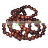 Rosewood Beads String (mala) Made of Fine Quality Handmade 14mm Round Rosewood Beads thumbnail-1