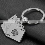 Custom Promotion Gifts Fashion Poker Shape Stainless Metal Keychain thumbnail-3