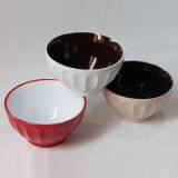 Various Color Fashion Pumpkin Shaped Embossed Ceramic Porcelain Bowl for Promotional