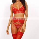 Fashion Women Lace Bodysuit Bra Set Sexy Set Black / White Summer Ladies Beachwear Set Nightwear Overalls thumbnail-5