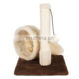 Wooden Sisal Small Plush Wooden Wholesale Interactive Pet Scratch Scratching Cat Scratcher Cat Toy Tree Post For Cat thumbnail-5