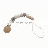 Wholesale Beach Wooden Baby Toy Beech Pacifier Clip thumbnail-3