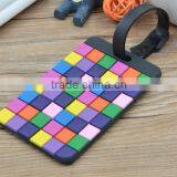 Silicone Luggage Tag, SGS Approved Grid Pattern Tags thumbnail-1