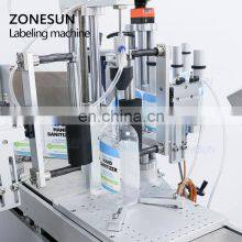 ZONESUN ZS-TB806 Semi Automatic Double Size Tube Sticker Water Flat Bottle Labeling Machine For Bottles thumbnail-2
