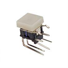 SPST Red LED 90 Deg Metallic Silver Round Cap Illuminated Tact Switch thumbnail-3