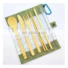 Bamboo Cutlery Travel Utensils Sustainable Bamboo Cutlery Set Reusable Knife Fork Spoon Biodegradable Straws Chopsticks Zero thumbnail-4