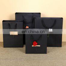 New Extra Small Matte Black Gift Paper Bag Gift Bags High Quality Custom thumbnail-5