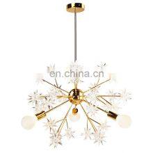 Nordic Modern Glass Star Home Pendant Light Interior Bedroom Decoration LED Luxury Chandelier
