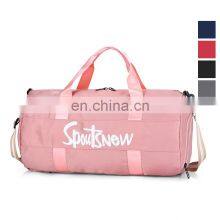 Oem Wholesale Custom Print Sports Duffel Bag Ladies With Shoe Compartments Mens Travel Bags