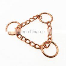 Custom Silver Metal Adjustable Martingale Dog Collar Chain thumbnail-1