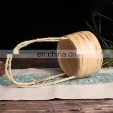 Handmade wooden multi-purpose amazon top products bamboo root fruit snack plate space-saving hand basket for wedding decorations