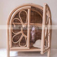 Rattan Floral Dresser Cabinet for Doll, Rattan Daisy Dolls Wardrobe Doll Furniture Kids Toys Mini Boho Vietnam Manufacturer thumbnail-4