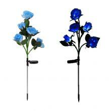 Outdoor Solar Garden Lamp Christmas Decoration Ip65 Waterproof Multi-Color Changing Led Solar Lily Flower Lights thumbnail-3