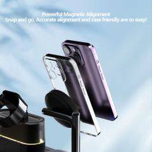 2025 Multifunctional Wireless Charger 3 in 1 Fast Charging Desktop Earbuds Phone Charger Station thumbnail-6
