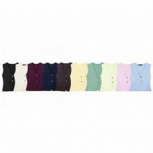 New French Style Simple and Fashionable Button Knit Vest for Women, Pleated and Spliced Skirt thumbnail-5