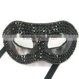 Hand-painted Green Leaf Pulp Half Face Halloween Costume Carnival Party Mask thumbnail-4