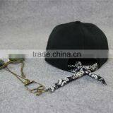 Wholesale 2016 Newest Lace-up Back Flat Brim Blank Snapback Hats thumbnail-6