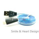Android Universal Smile Flat Noodle Micro USB Dc Charging Cable thumbnail-5