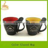 Ceramic Travel Mug, Travel Coffee Mug With Spoon LJ-4187 thumbnail-2